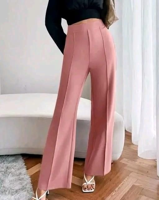 Women's Fabric Classic-Stylish Pant Pink