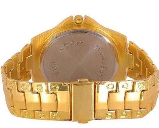 Golden Stone Diamond Watch For Boys & Men