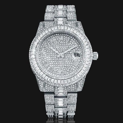Golden Stone Diamond Watch For Boys & Men