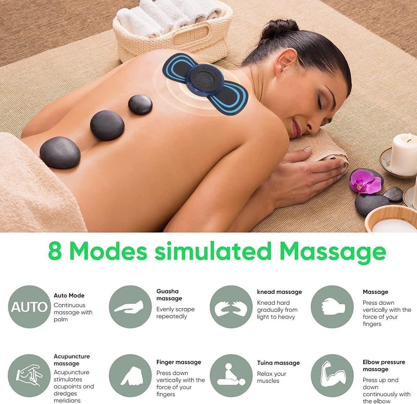 Electric Mini Massager with 8 Modes and 19 Strength Levels,Rechargeable